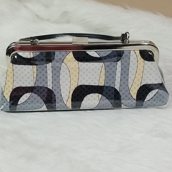 TOP HANDLE BAG WITH BLACK, GREY,AND YELLOW DESIGN - Picture 4 of 8